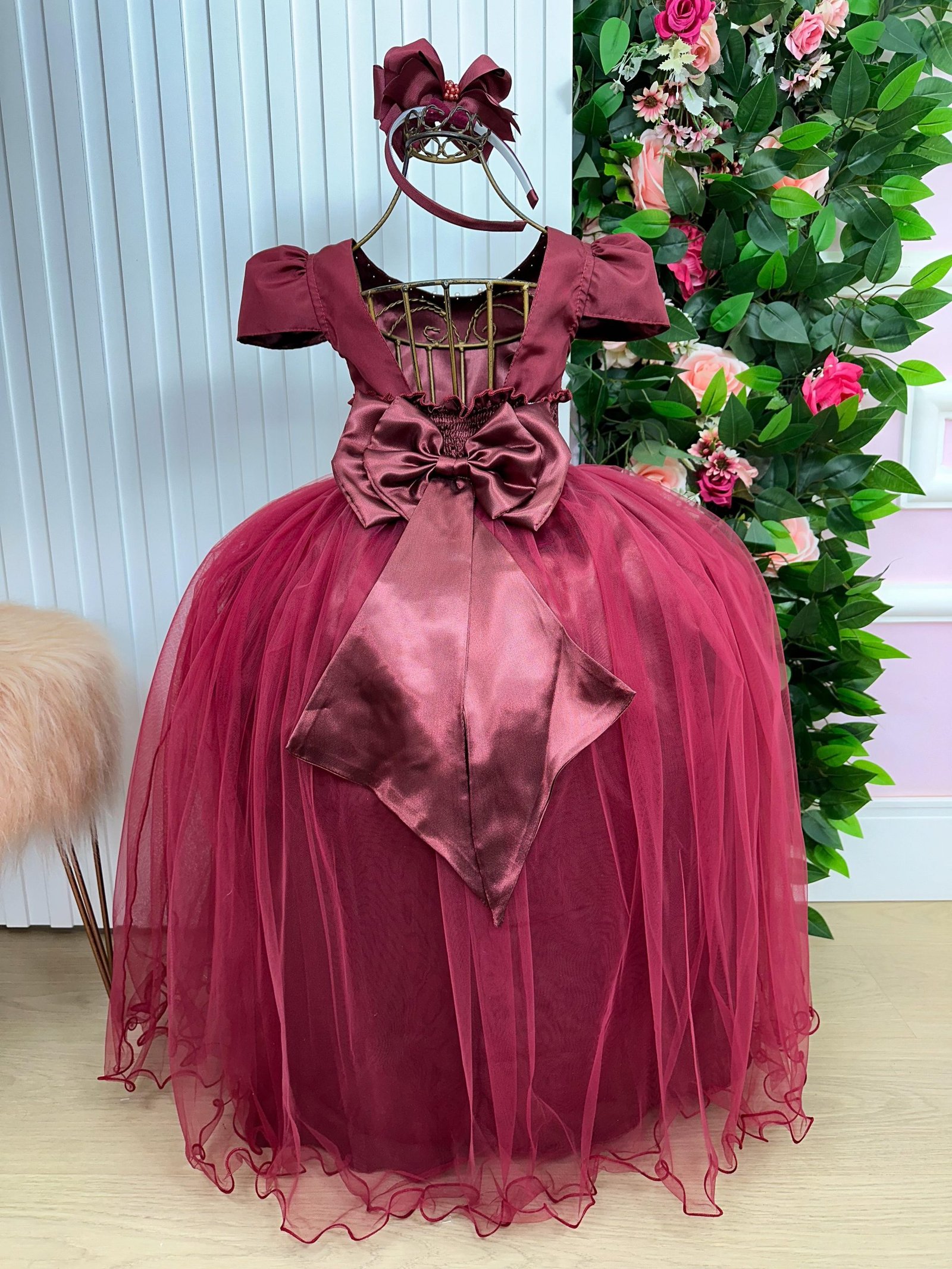 Vestido Enjoy Longo Gabriela Marsala - Imagem 4