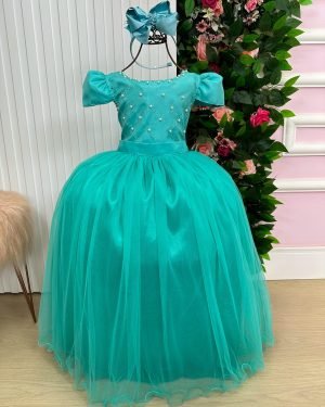 Vestido Enjoy Longo Gabriela Verde Tiffany