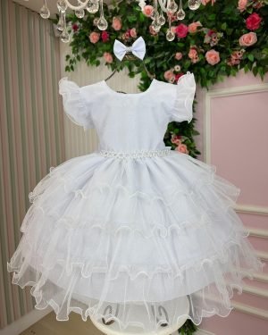 Vestido Ysa Kids Belinda Branco