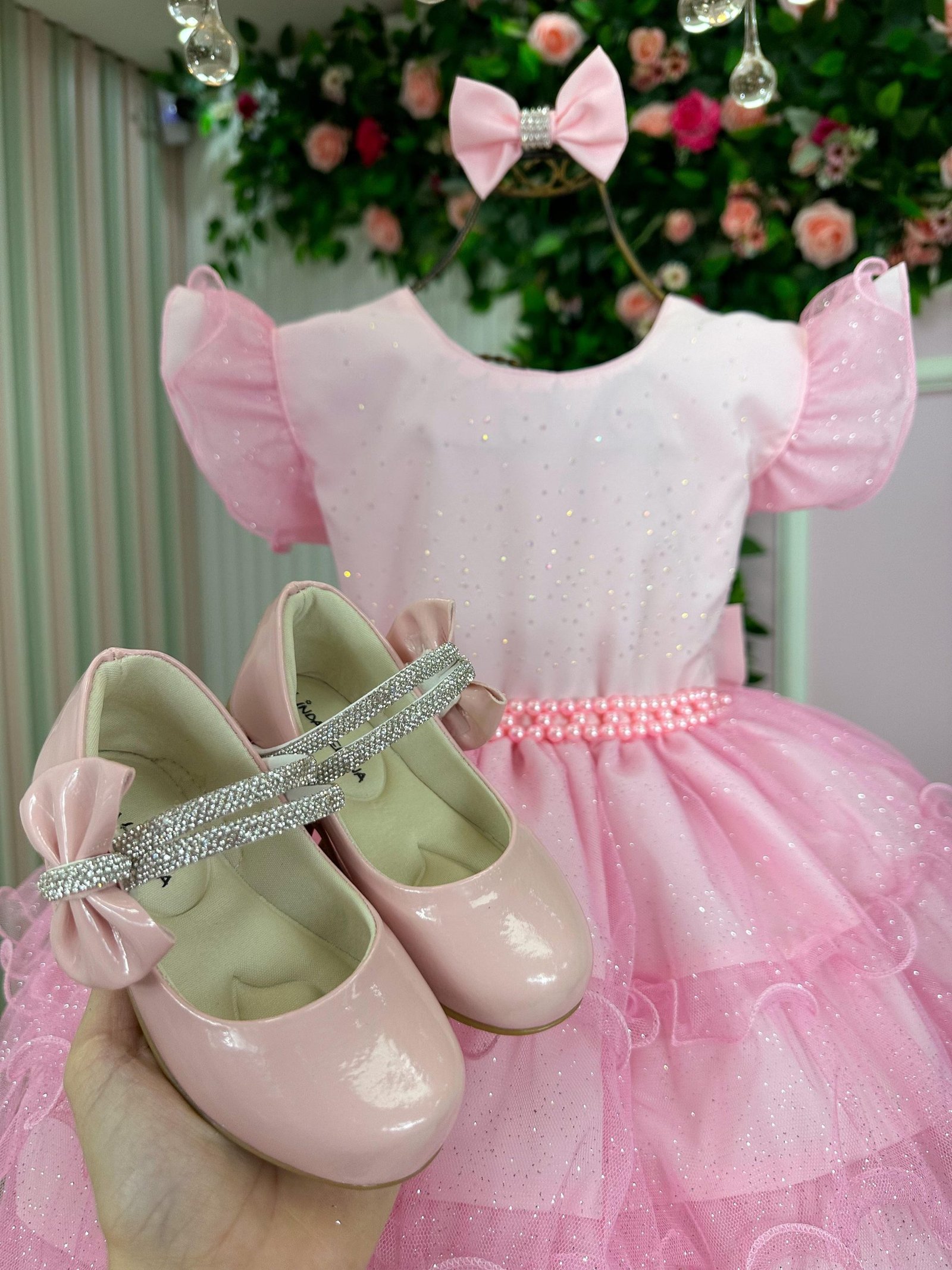 Vestido Ysa Kids Belinda Rosa Bebe - Imagem 3