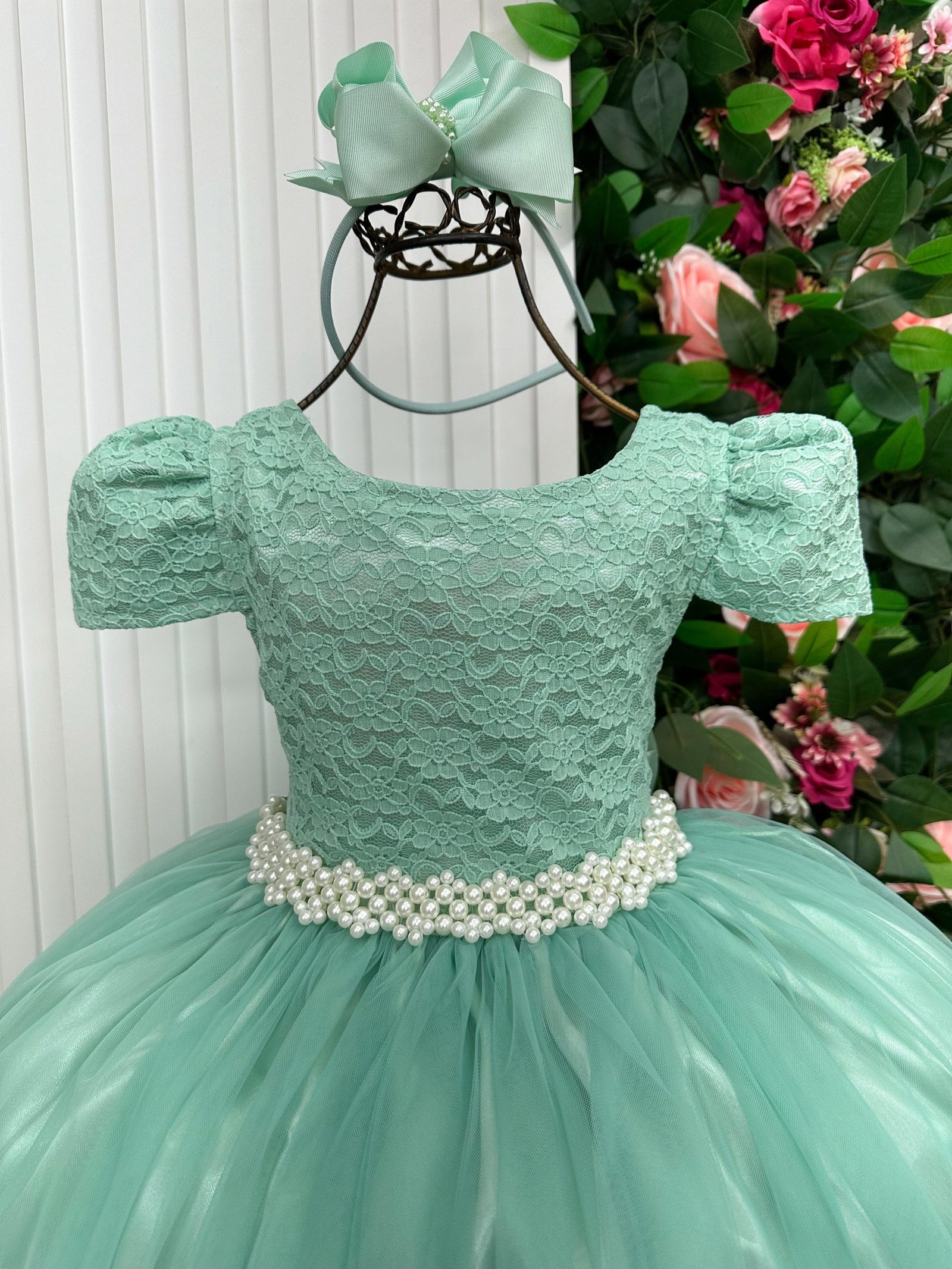 Vestido Enjoy Longo Laura Verde Menta - Imagem 4