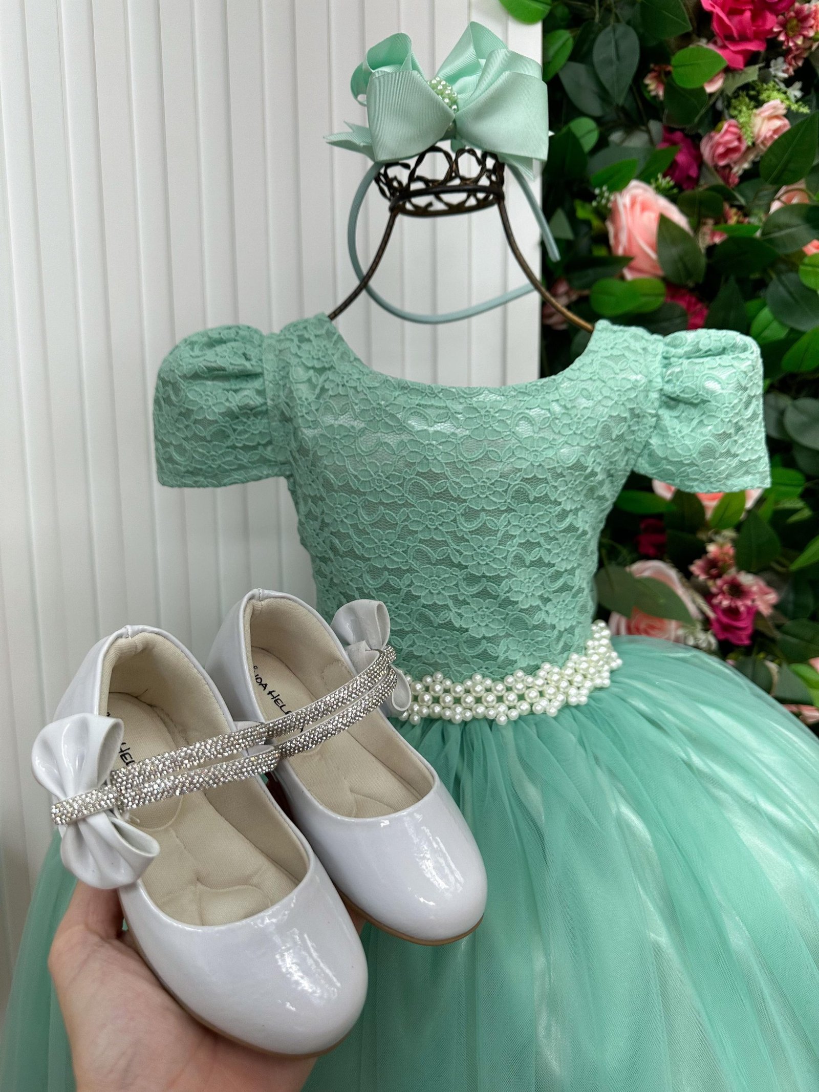Vestido Enjoy Longo Laura Verde Menta - Imagem 5