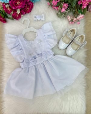 Romper/Vestido Princesa Belli Jardim Branco