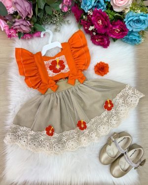 Romper/Vestido Princesa Belli Moana Princesa Praiana