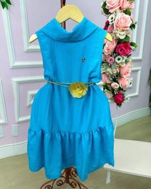 Vestido Blogueirinha Serena Azul Turquesa