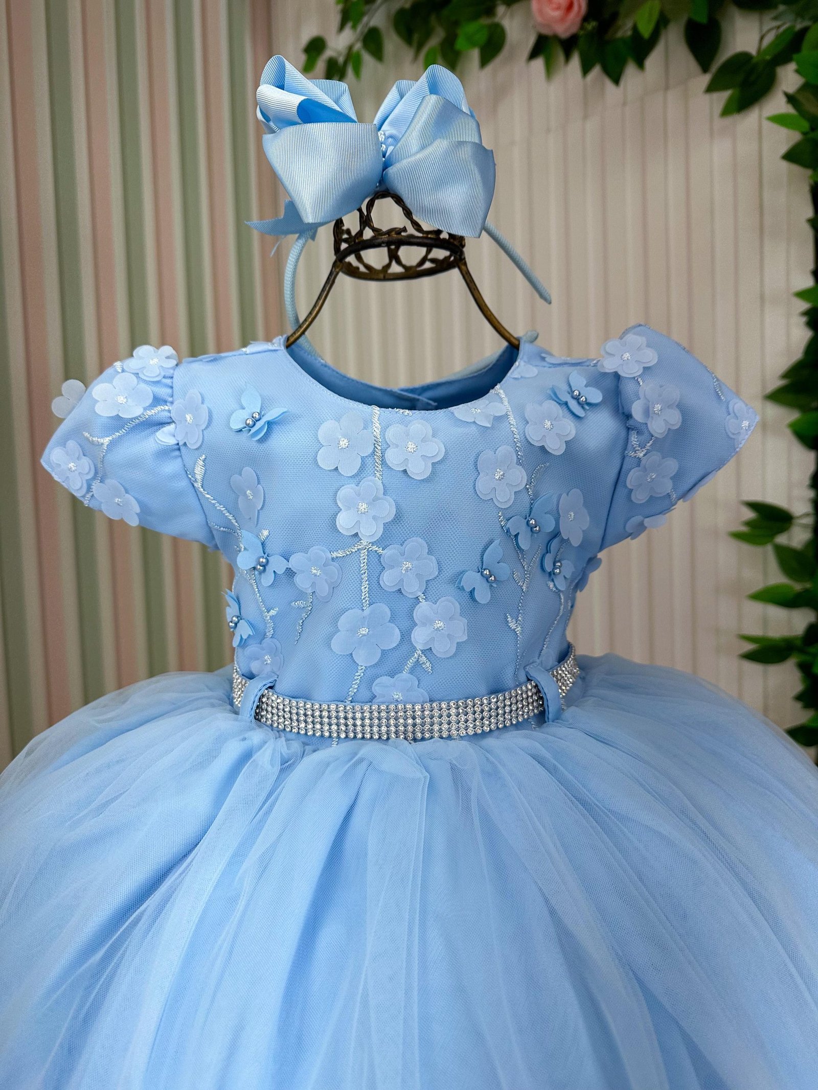 Vestido Menina Bonita Chloe Azul Bebe - Imagem 2