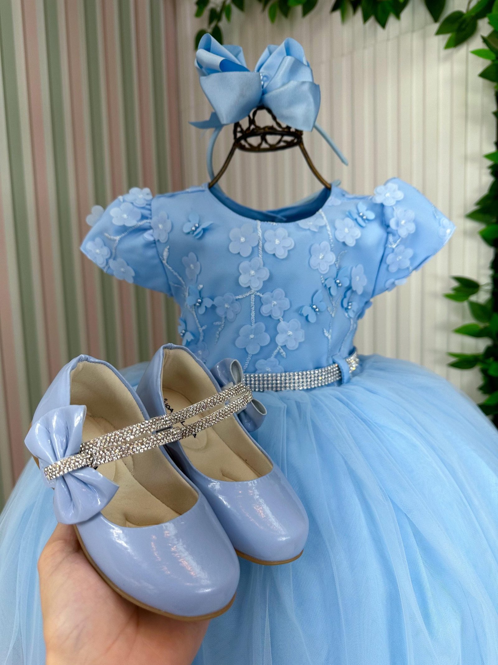 Vestido Menina Bonita Chloe Azul Bebe - Imagem 3