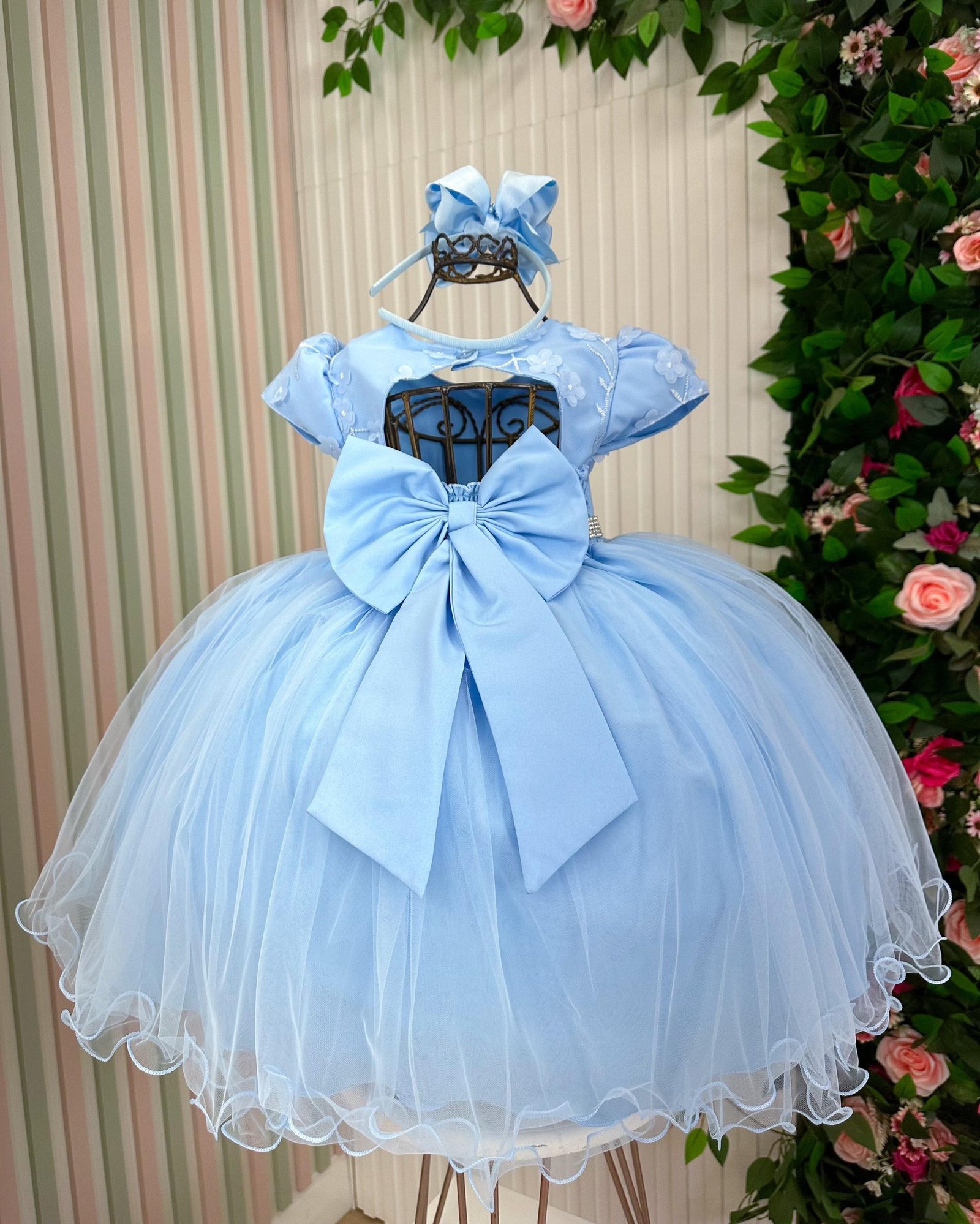 Vestido Menina Bonita Chloe Azul Bebe - Imagem 4