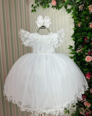 Vestido Menina Bonita Angelie Branco