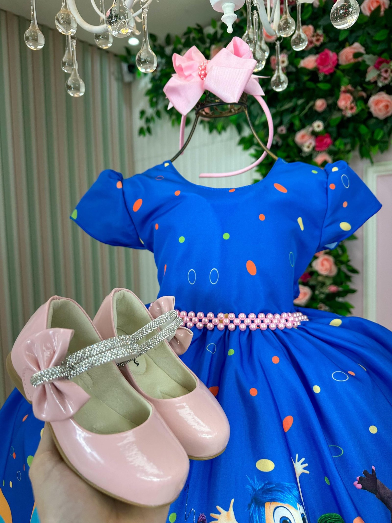 Vestido Tematicos Ysa Kids Divertidamente Azul - Imagem 3