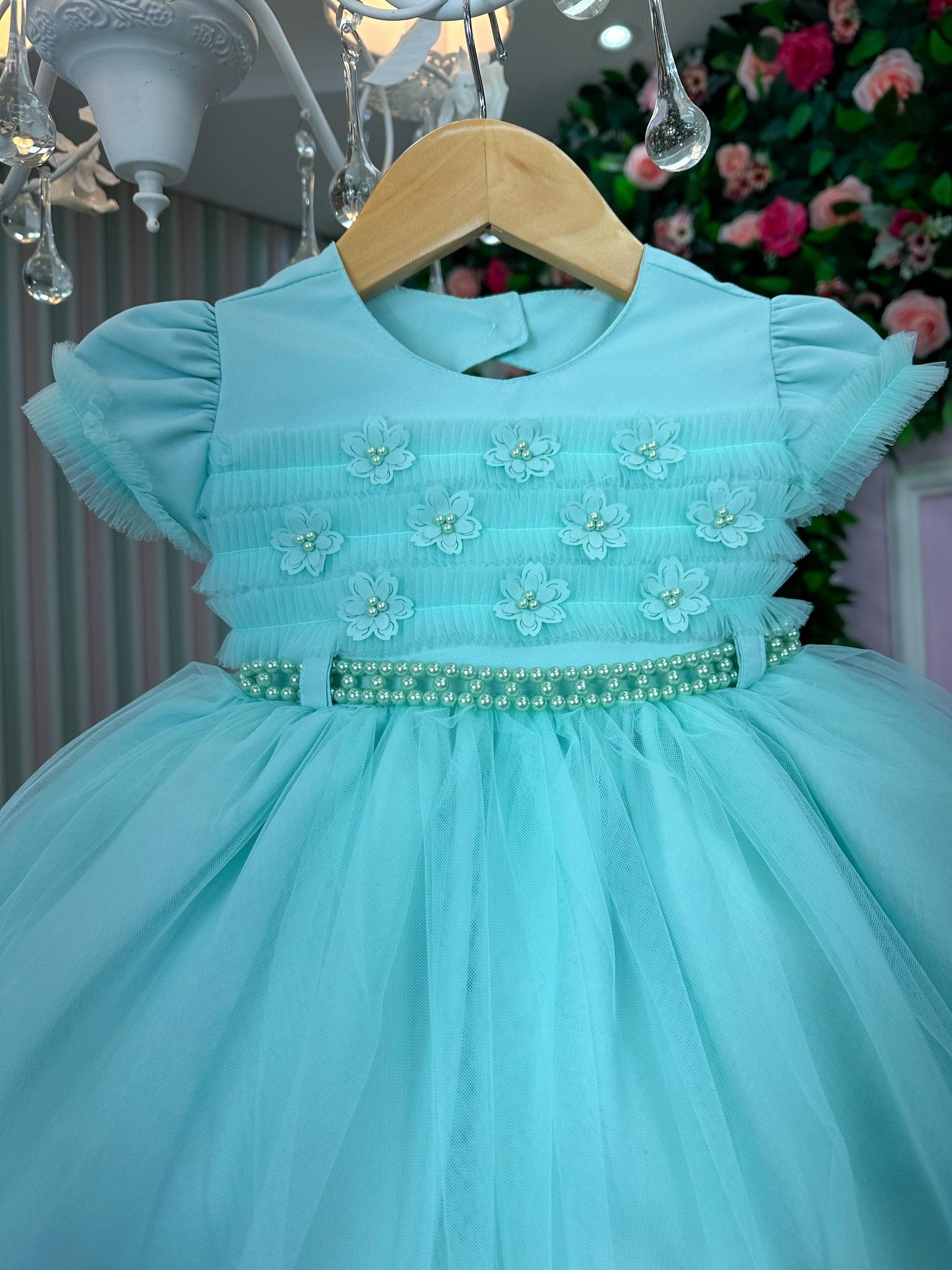 Vestido Menina Bonita Elaine Verde Menta - Imagem 2