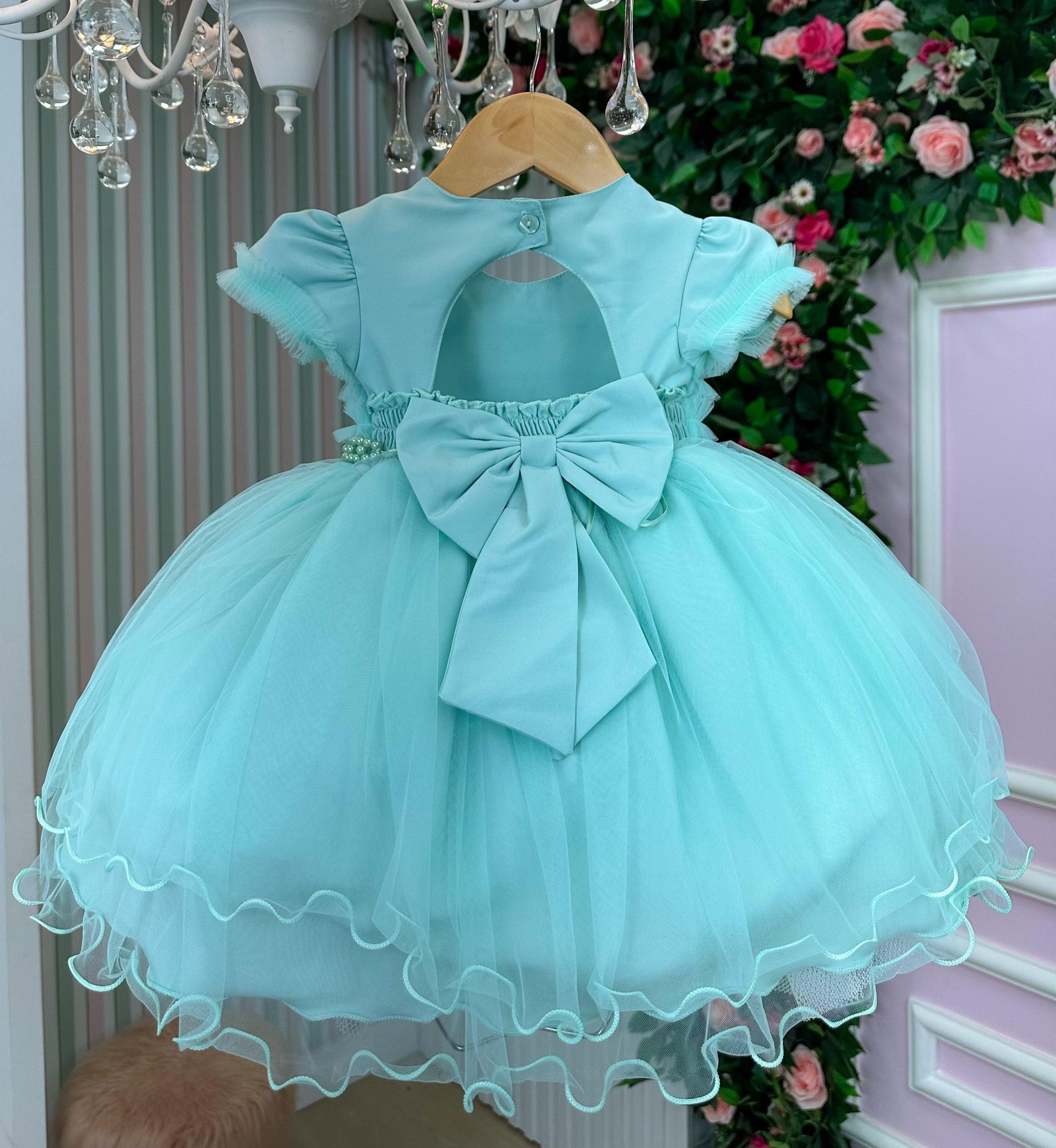 Vestido Menina Bonita Elaine Verde Menta - Imagem 3