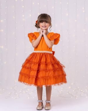 Vestido Ysa Kids Belinda Terracota