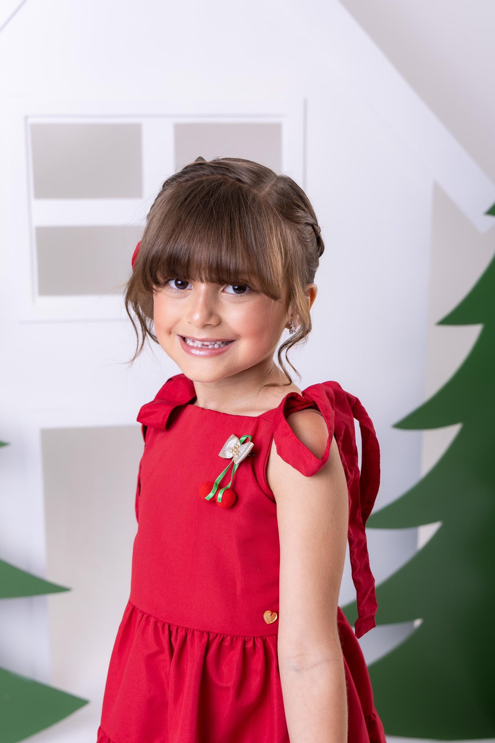 Vestido Blogueirinha Vermelho Cerejinha - Imagem 3