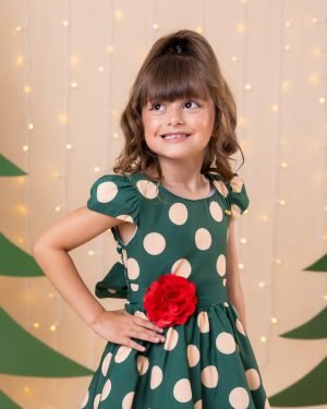 Vestido Banana Club Helen Verde Bolinhas