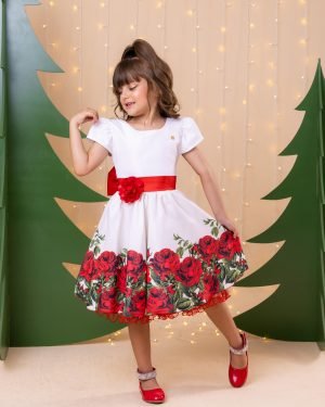 Vestido Banana Club Fernanda Branco Floral