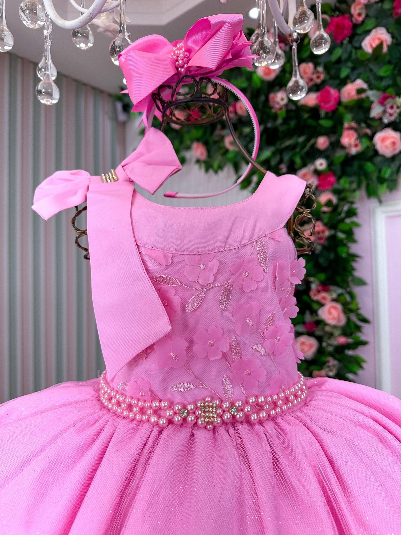 Vestido Bella Child Nicole Rosa - Imagem 3