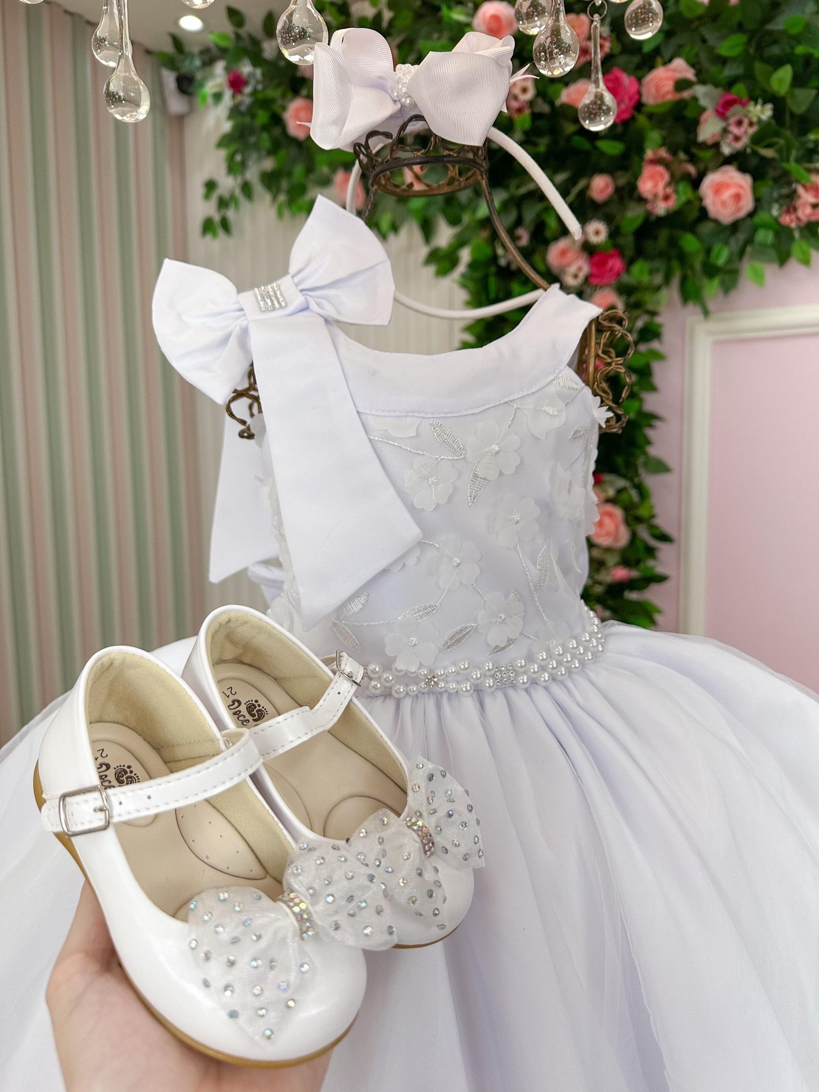 Vestido Bella Child Nicole Branco - Imagem 4