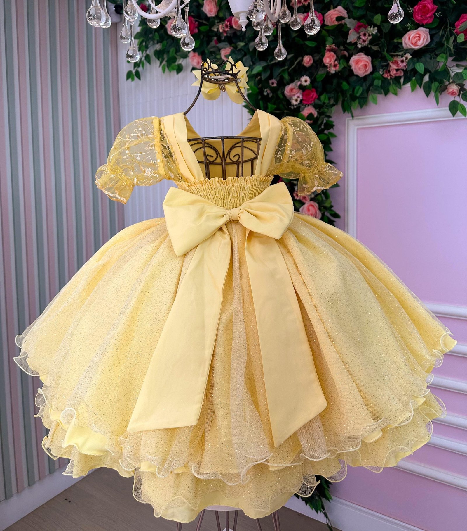 Vestido Bella Child Laize Amarelo - Imagem 4