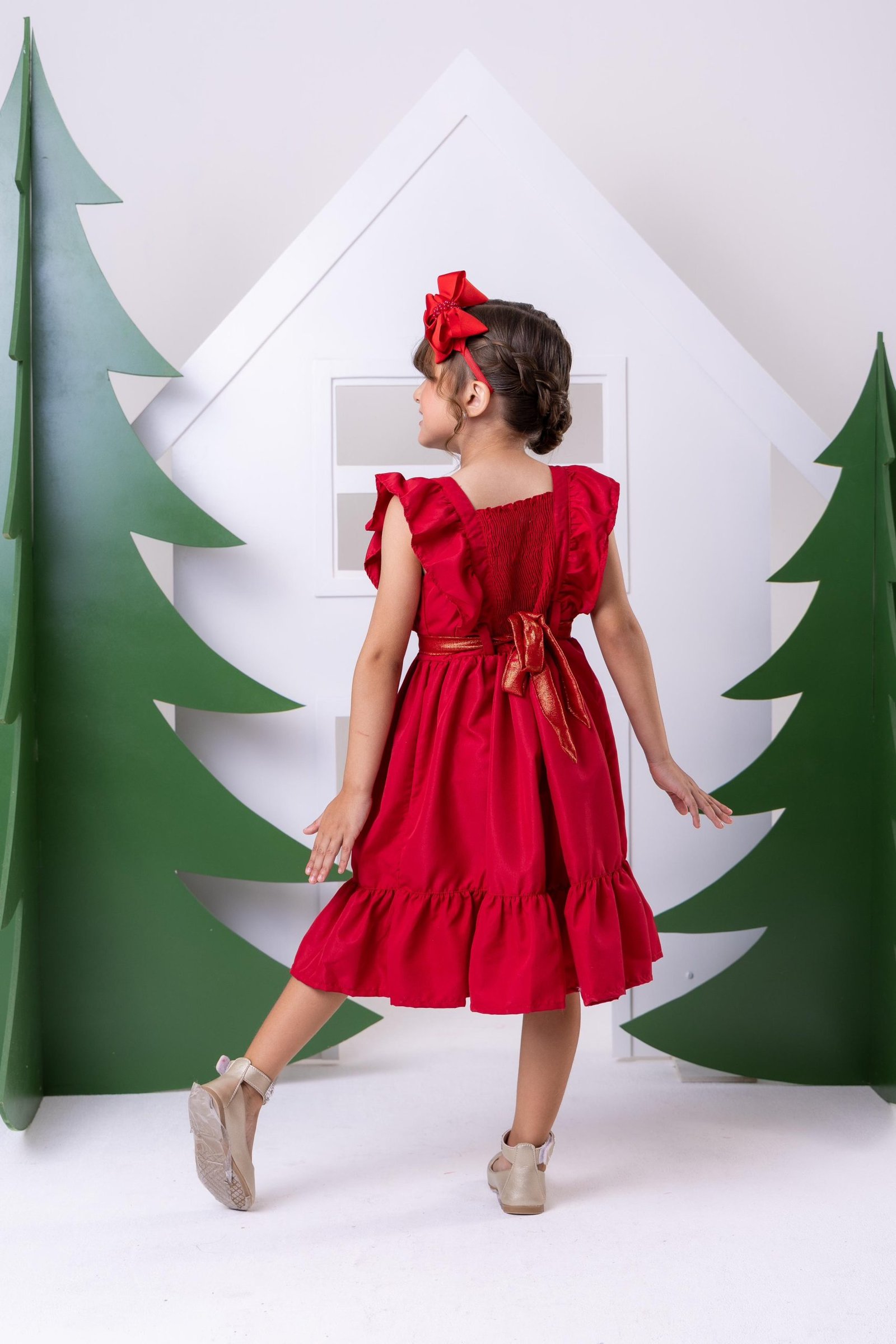 Vestido Blogueirinha Natali Vermelho - Natal - Imagem 3