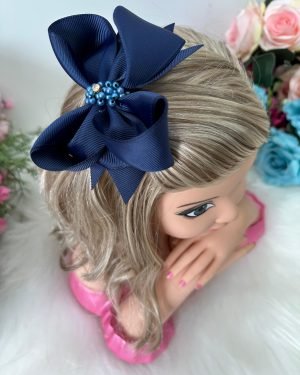 Laço Belli Strass Maria Alice Azul Marinho