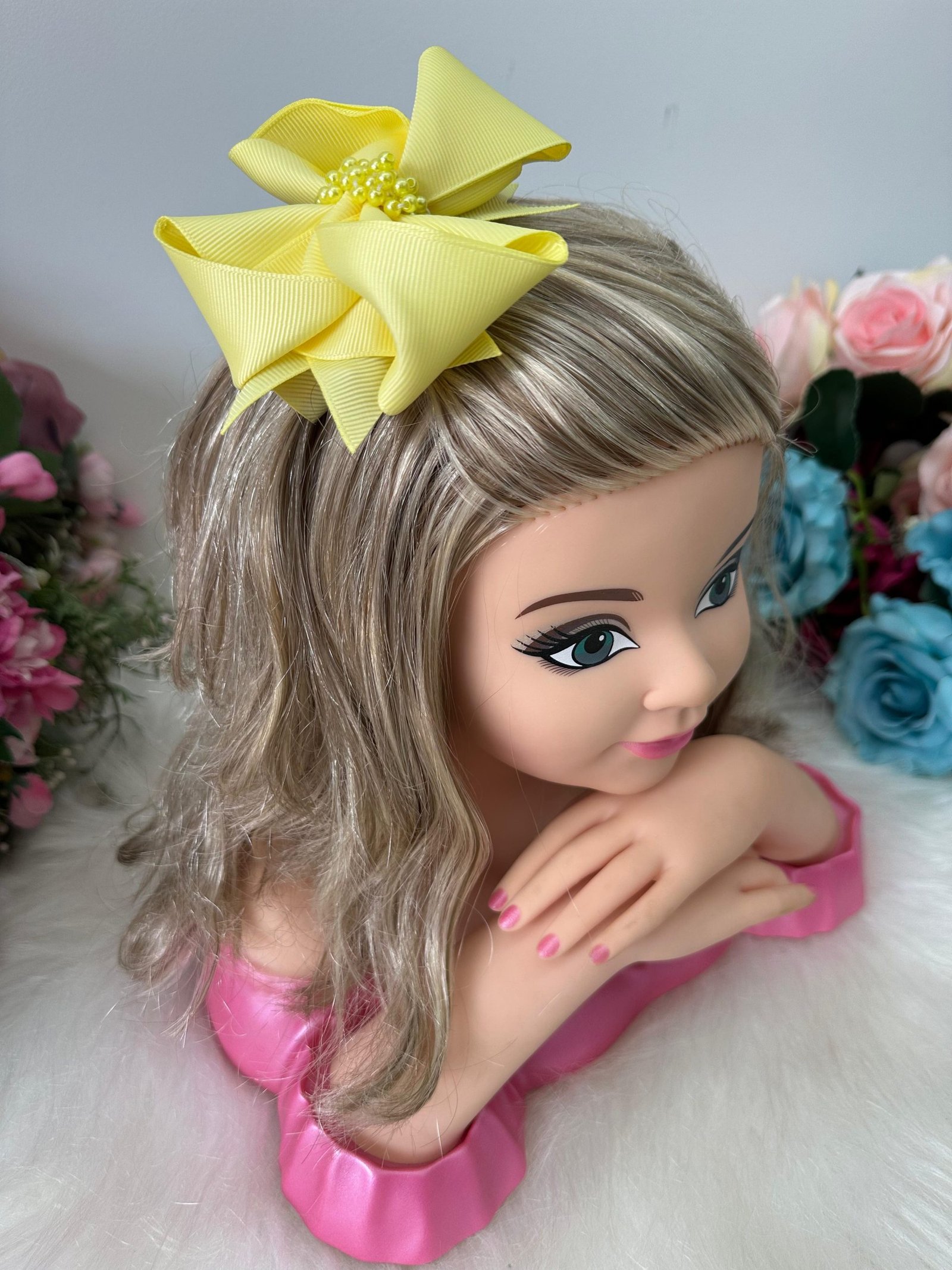 Laço Belli Perolas Maria Eduarda Amarelo - Imagem 3