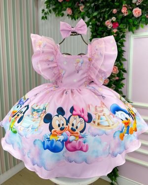 Vestido Temáticos Kids Turma Mickey Mouse Baby Disney