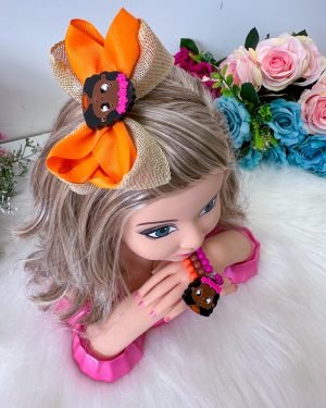 Laço Belli Tematico Moana + Pulseiras