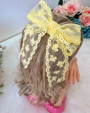 Laço Belli Jessica Renda Amarelo
