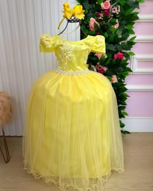 Vestido Enjoy Longo Jaqueline Amarelo