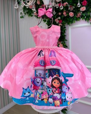 Vestido Tematicos Ysa Kids A Casa Magica da Gabby Rosa