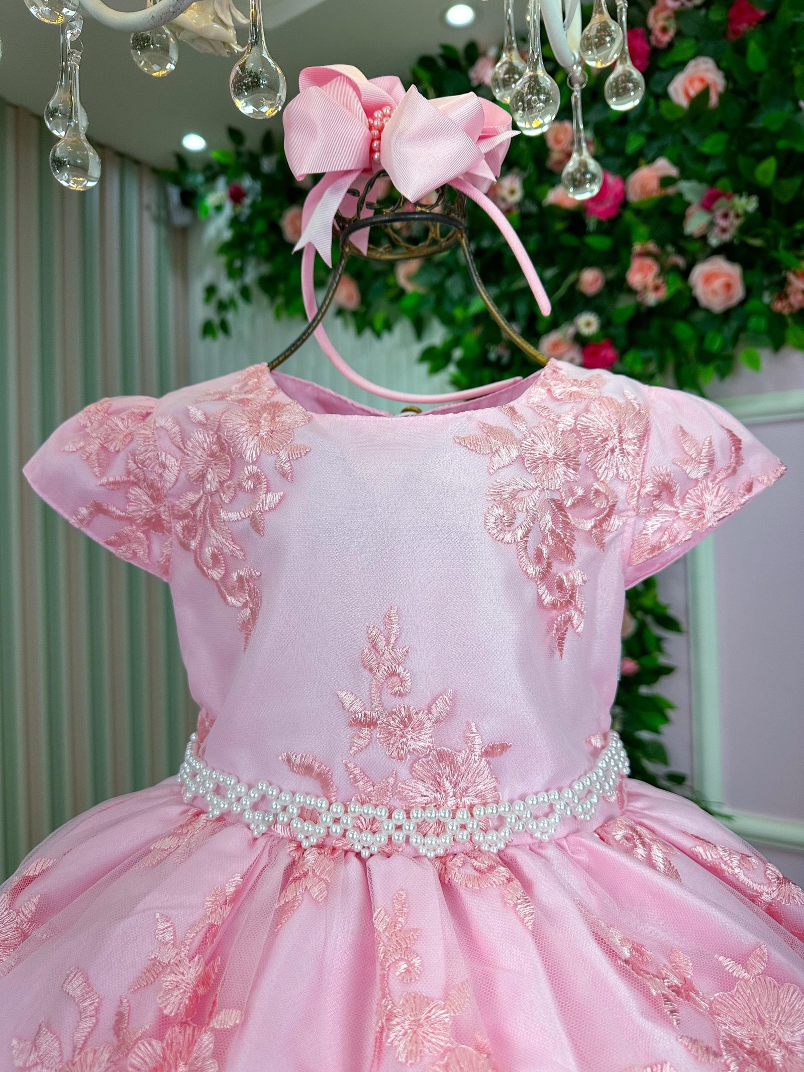 Vestido Marie Realeza Mari Rosa Bebe - Imagem 2