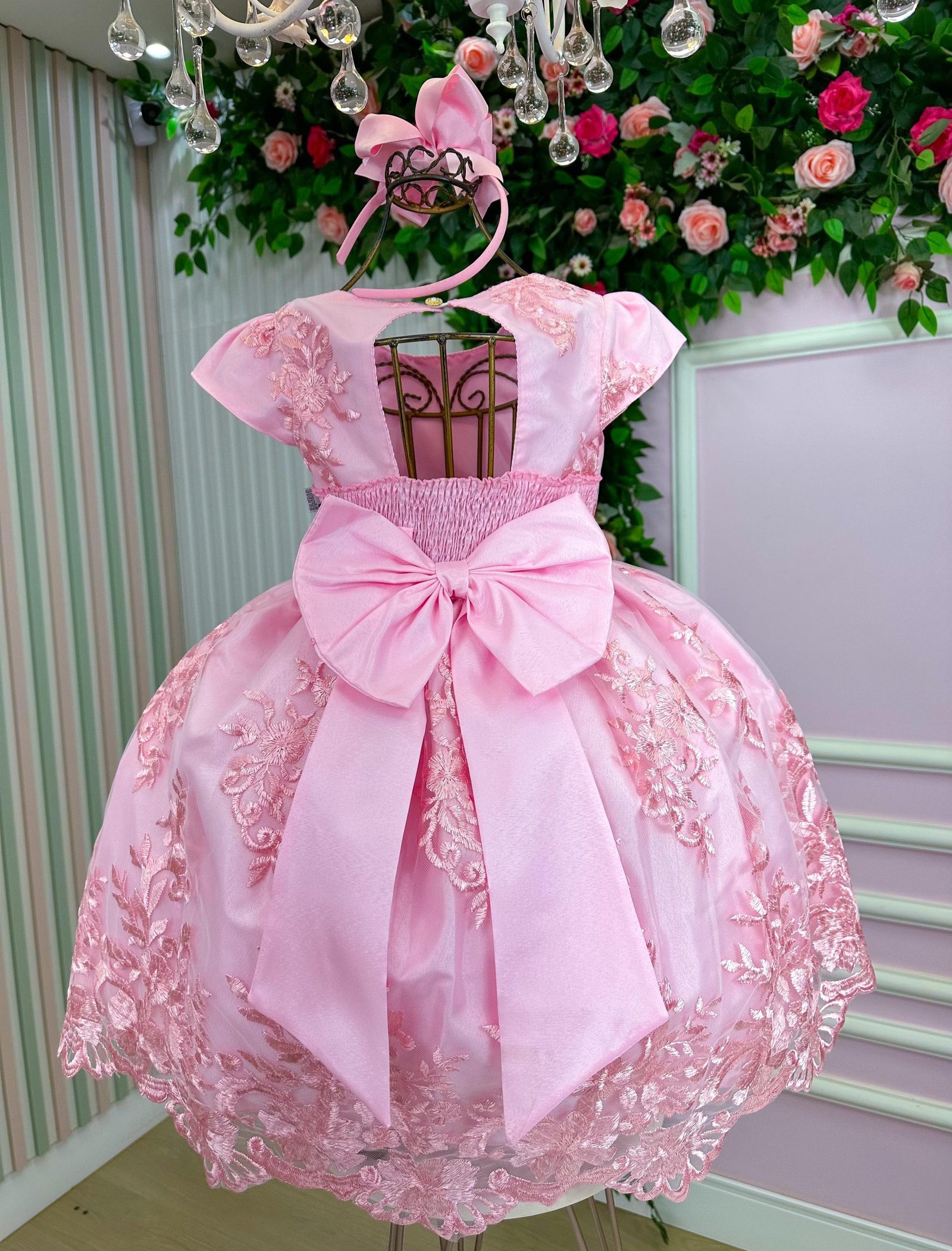 Vestido Marie Realeza Mari Rosa Bebe - Imagem 3