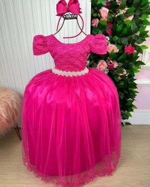 Vestido Enjoy Laura Longo Pink Rendado