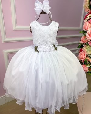 Vestido Juvenil Vila Lele Ivete Branco