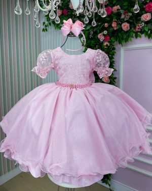 Vestido Bella Child Laize Rosa Bebe
