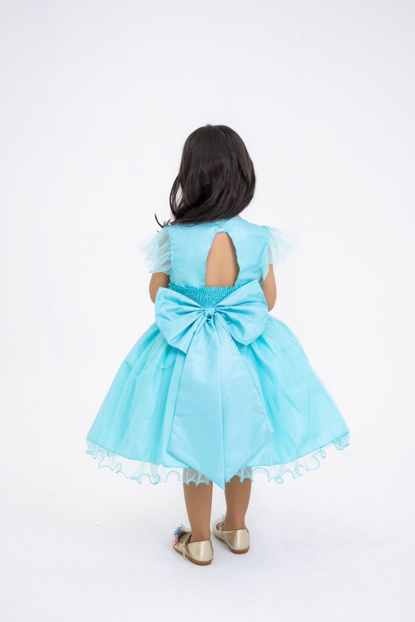 Vestido Marie Jardim Encantado Isis Luxinho Verde Tiffany - Imagem 2