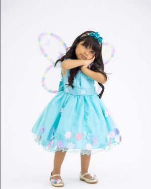 Vestido Marie Jardim Encantado Isis Luxinho Verde Tiffany