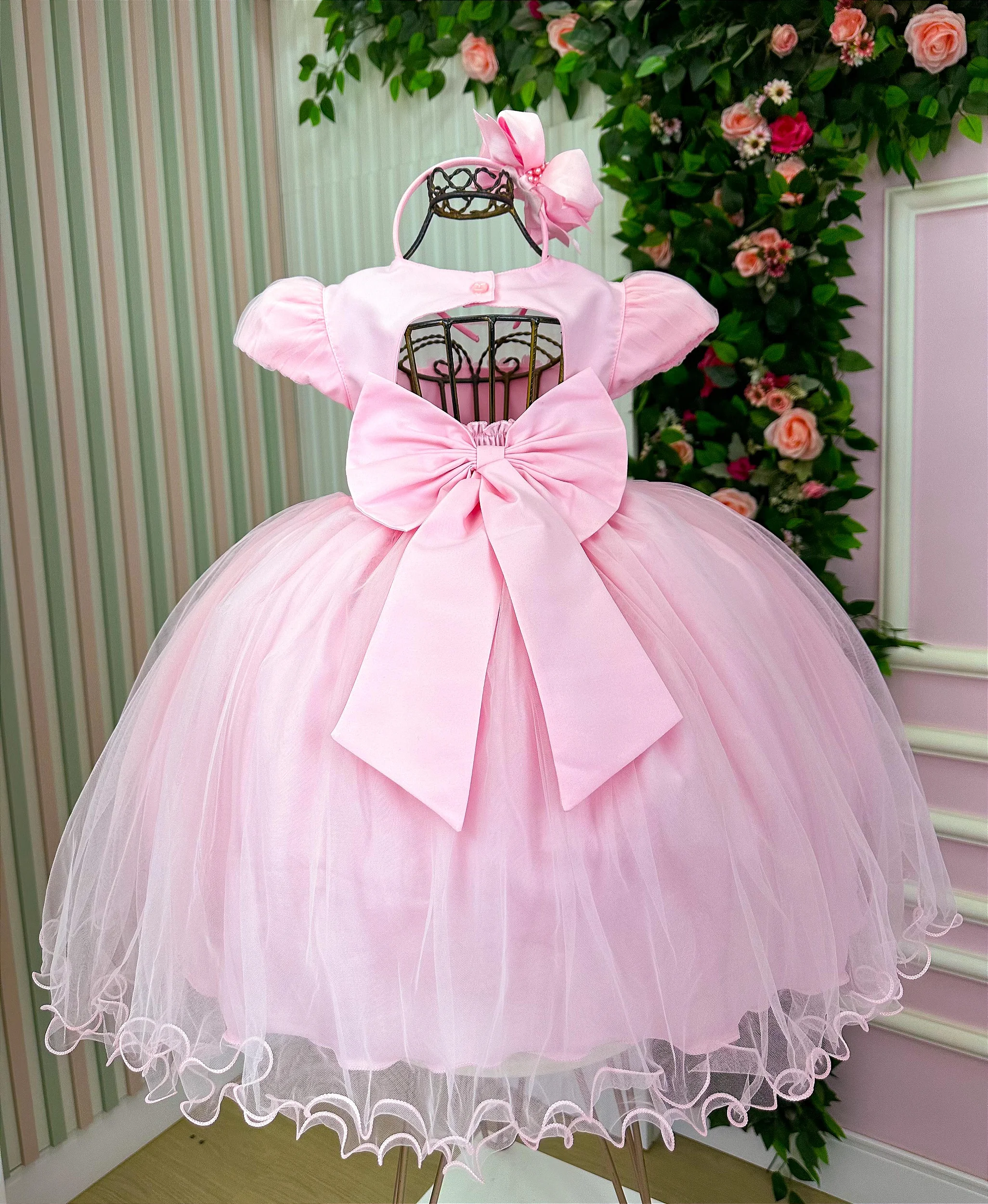 Vestido Menina Bonita Luna Rosa Bebe - Imagem 3