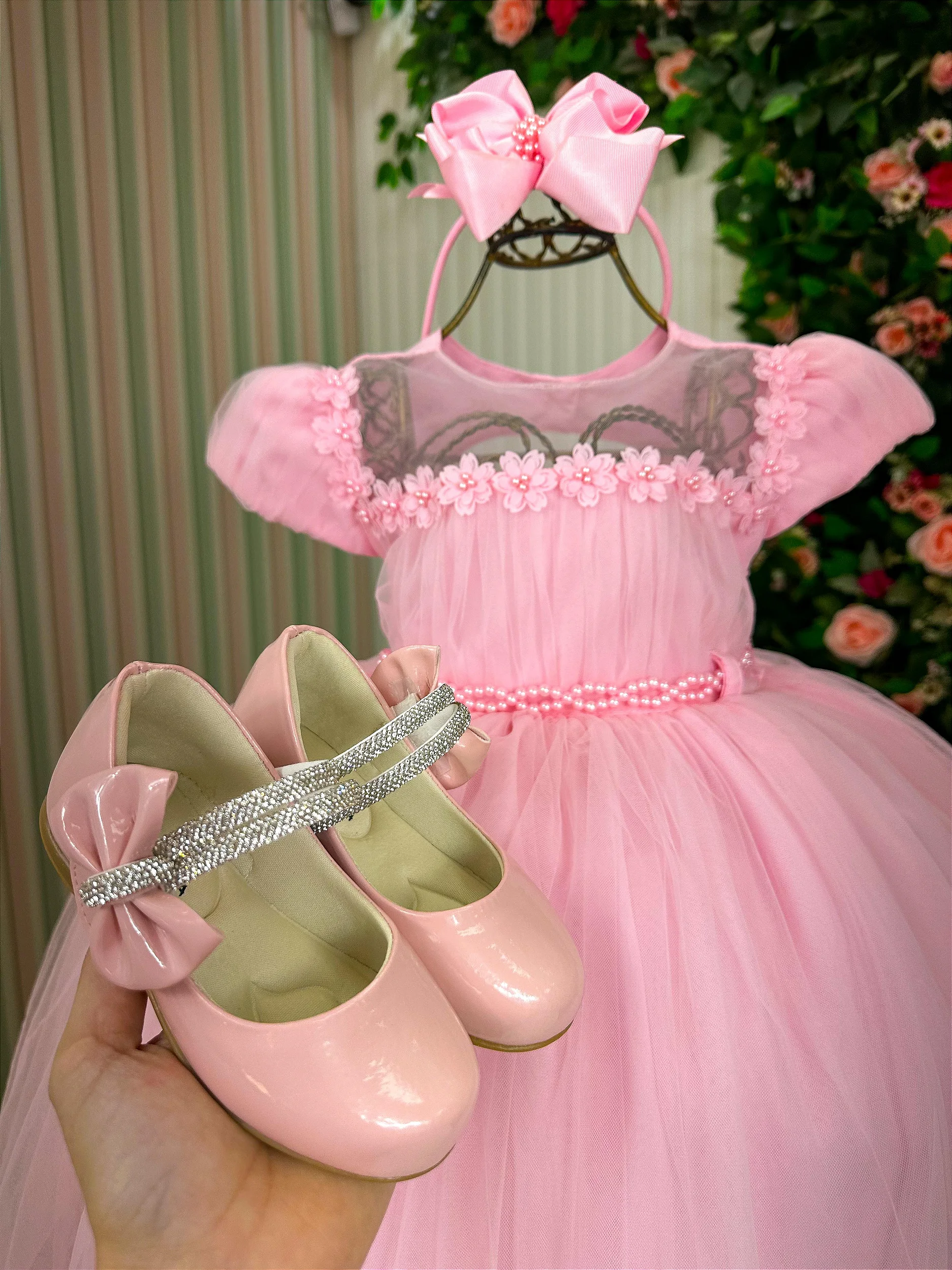 Vestido Menina Bonita Luna Rosa Bebe - Imagem 4