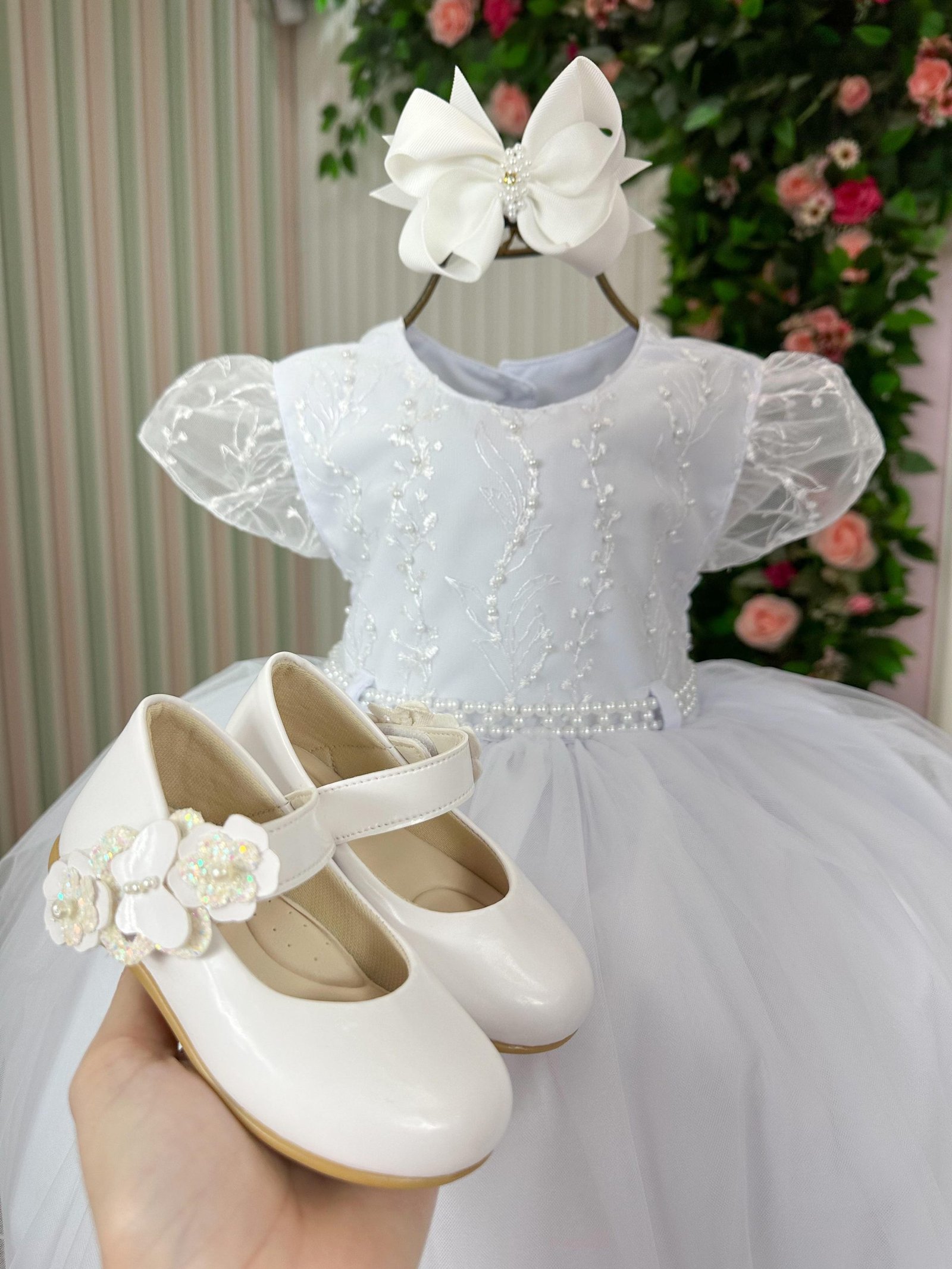 Vestido Menina Bonita Cibele Branco - Imagem 3