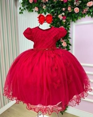 Vestido Menina Bonita Yasmin Vermelho
