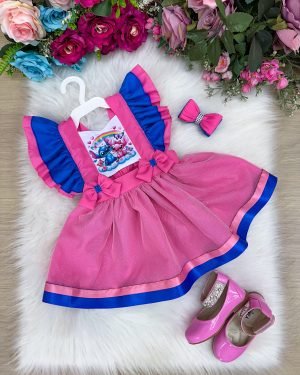 Romper/Vestido Princesa Belli Tematico Stitch e Angel