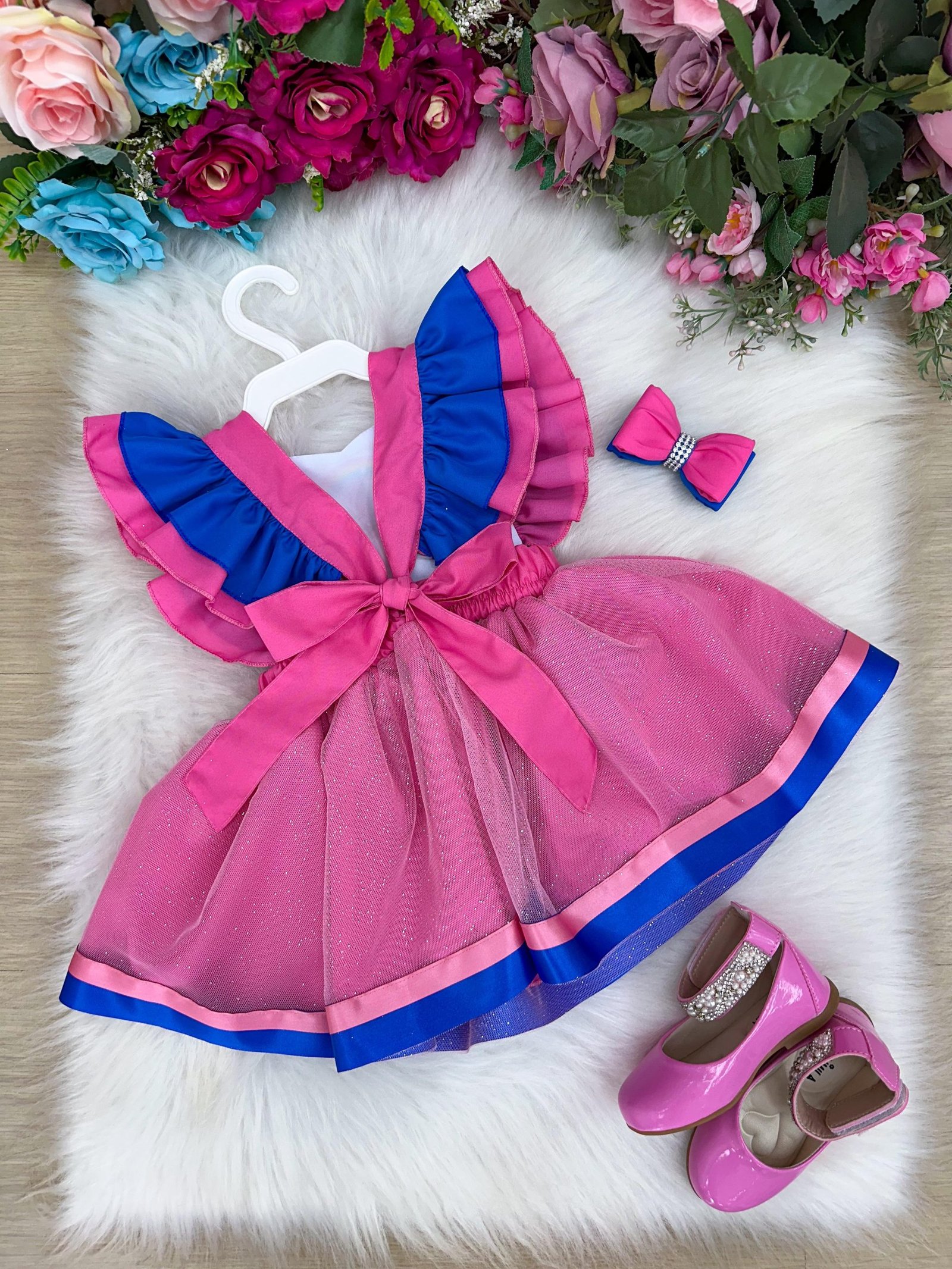 Romper/Vestido Princesa Belli Tematico Stitch e Angel - Imagem 4