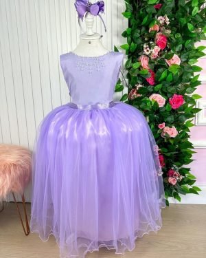 Vestido Enjoy Longo Regata Lilás