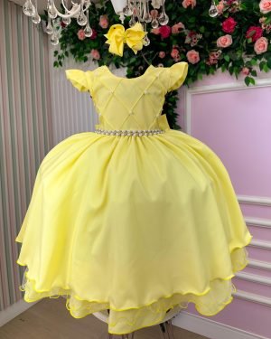 Vestido Ysa Kids Francine Amarelo