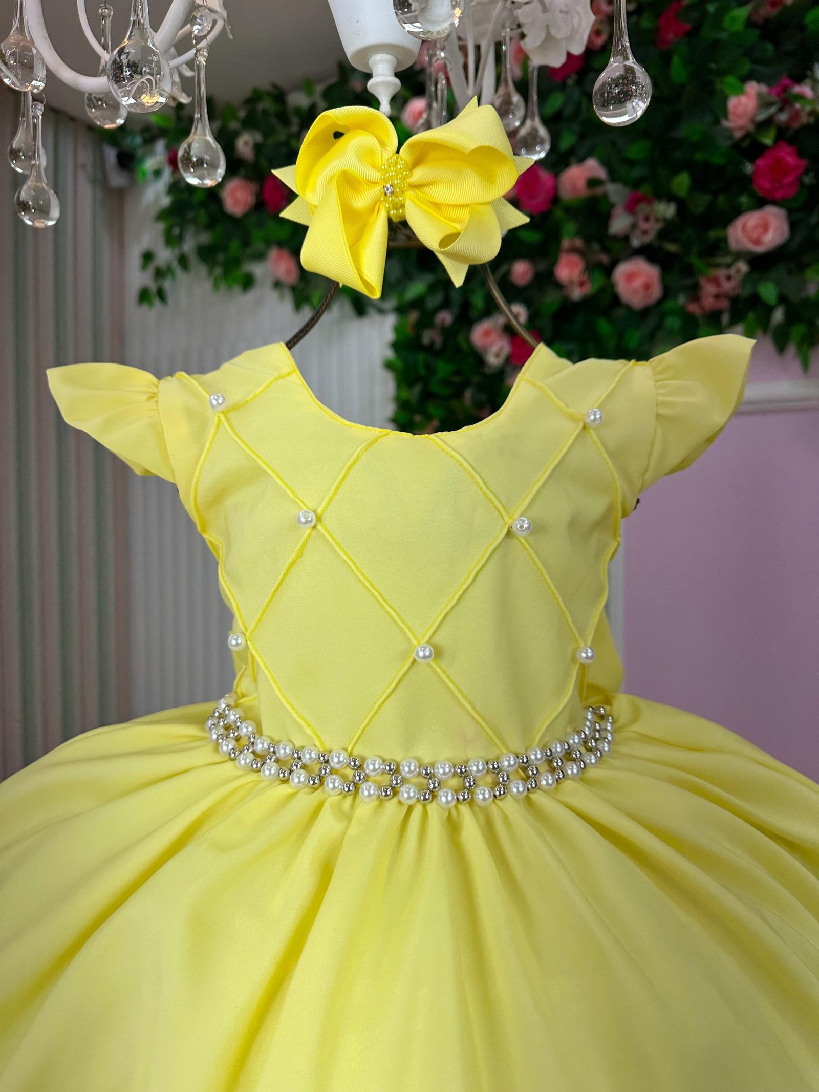 Vestido Ysa Kids Francine Amarelo - Imagem 3