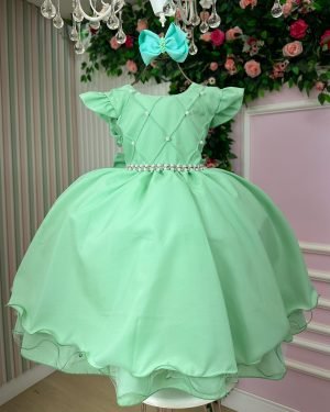 Vestido Ysa Kids Francine Verde Oliva
