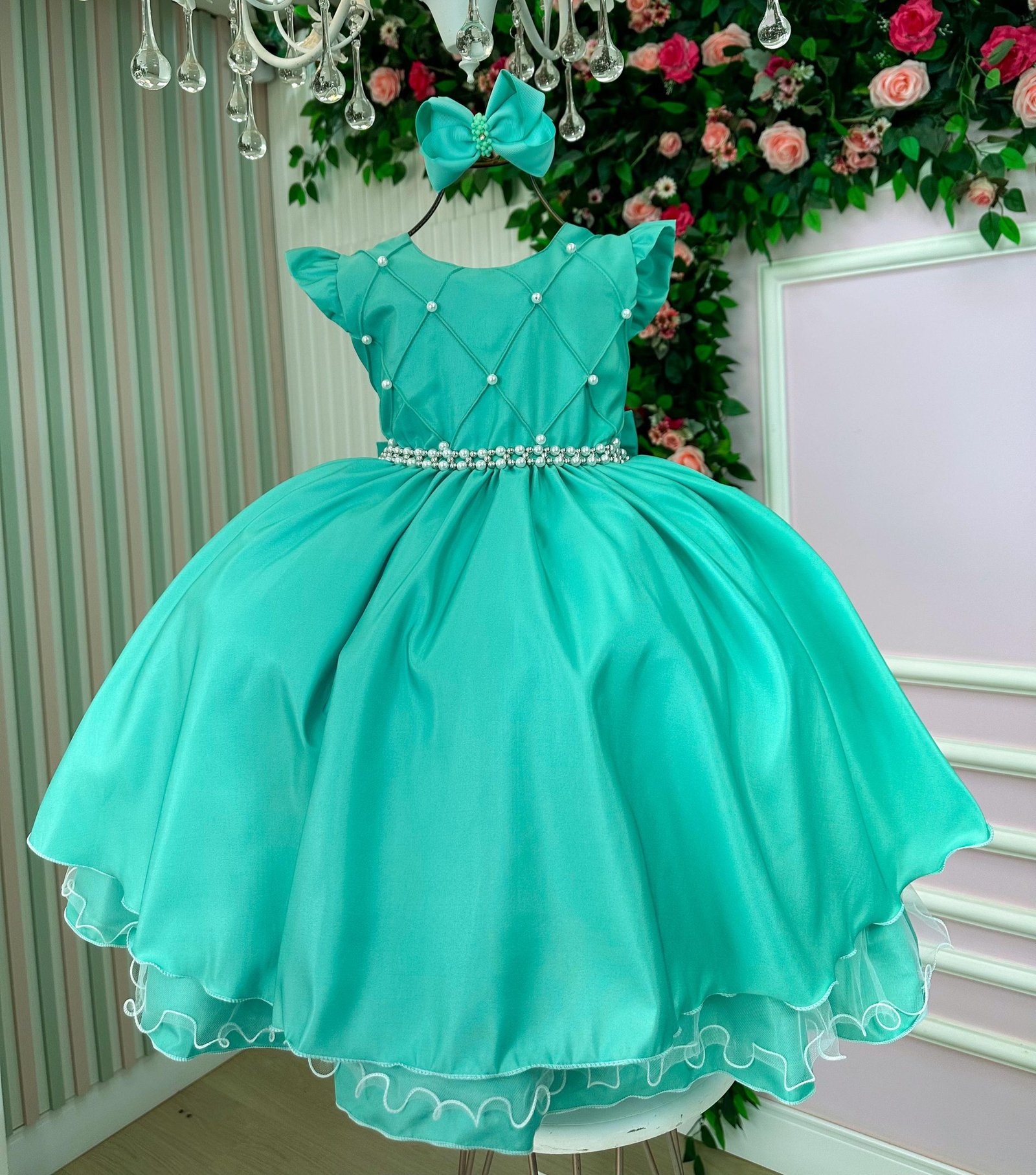 Vestido Ysa Kids Francine Verde Menta