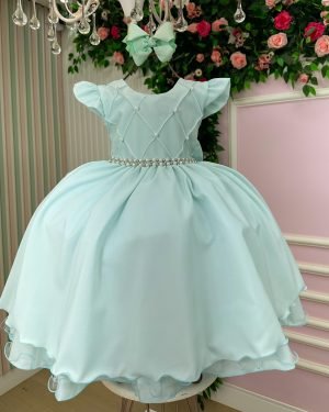 Vestido Ysa Kids Francine Verde Claro